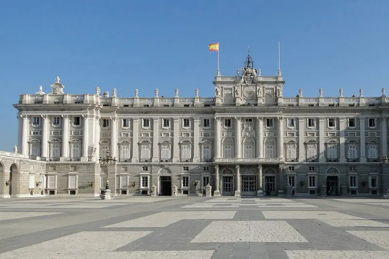 The Royal Palace of Madrid from Plaza de la Armeria