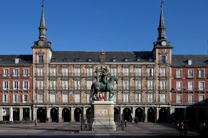 Plaza Mayor in the center of Madrid