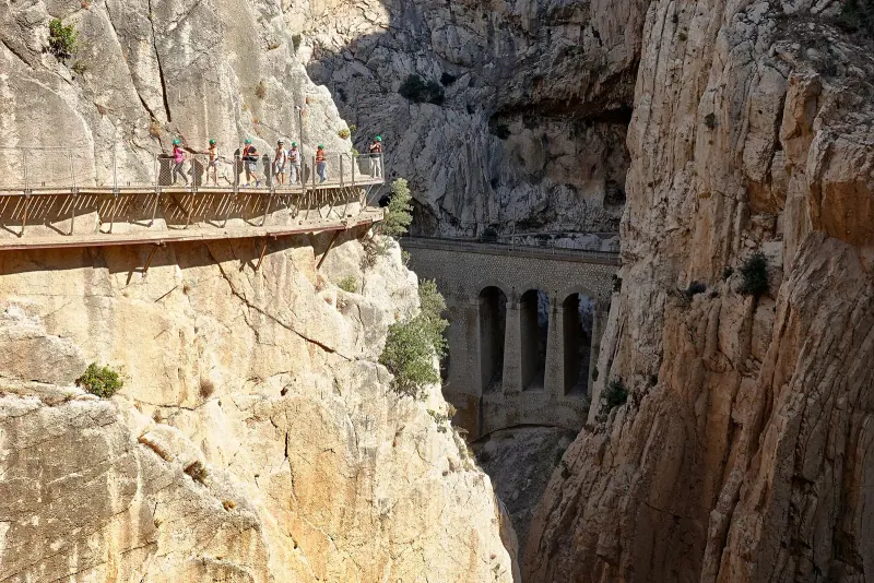 The cliff walkway of the Caminito del Rey