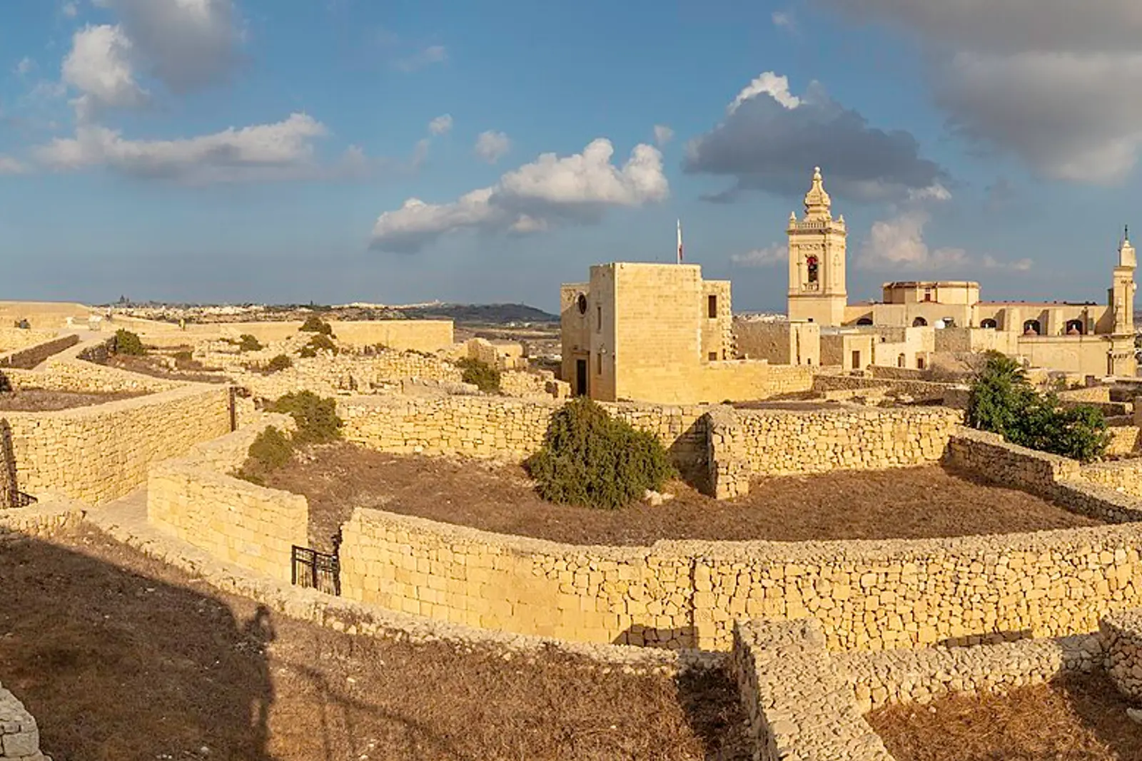 The Gozo Citadel rising above the rooftops of Victoria
