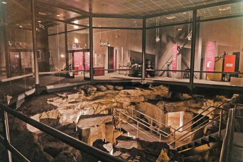 The walkway through the upper level of the Hal Saflieni Hypogeum