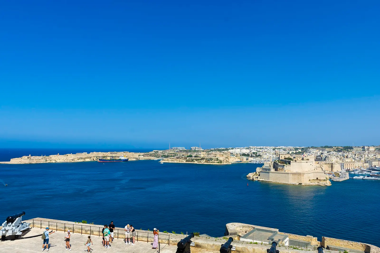 The Grand Harbour and the Three Cities from Upper Barrakka Gardens