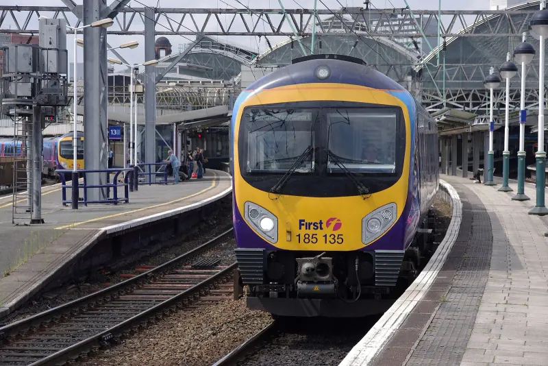 A train at Manchester Piccadilly station