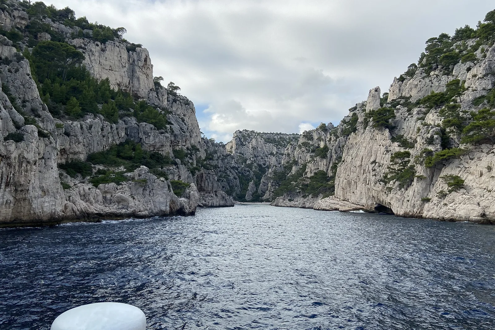 Inside the Calanque d'en Vau from a boat