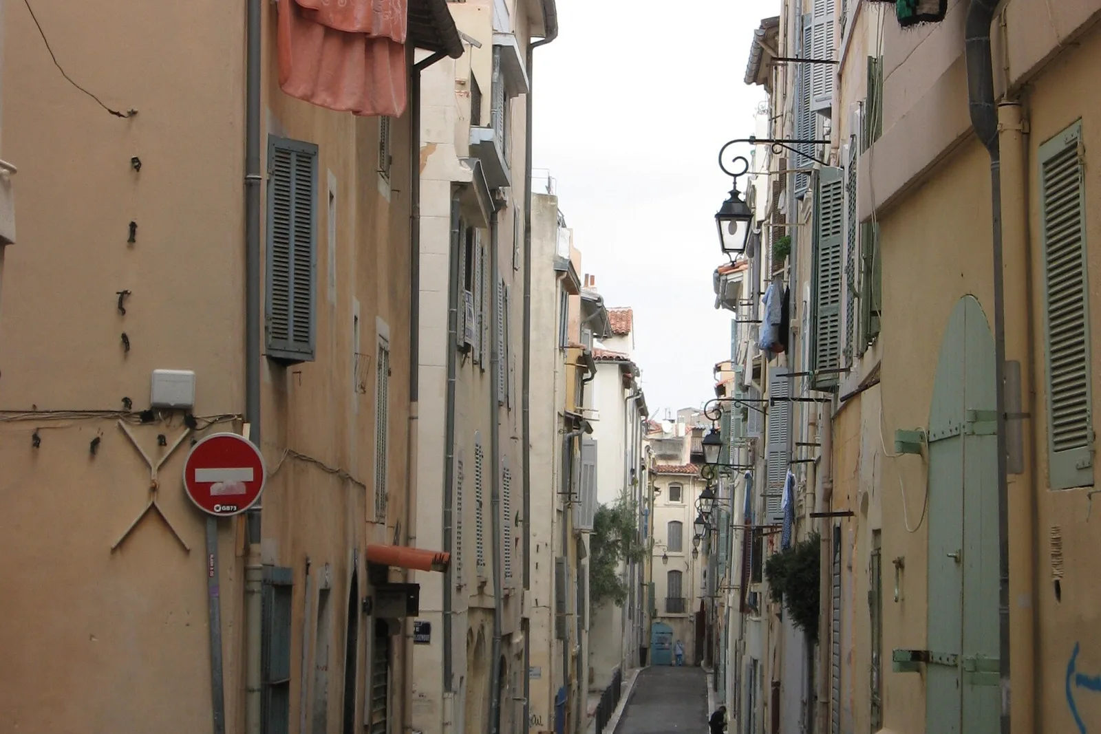 A narrow street in Le Panier, Marseille's oldest quarter
