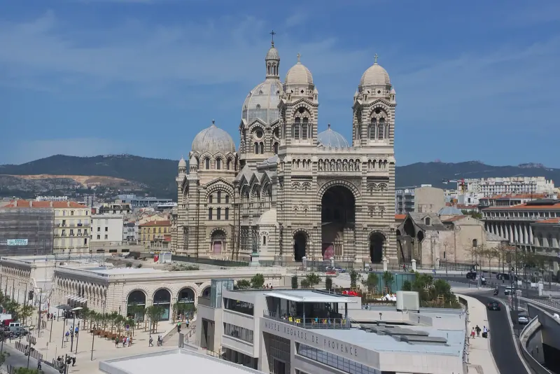 La Major cathedral seen from the Mucem walkway