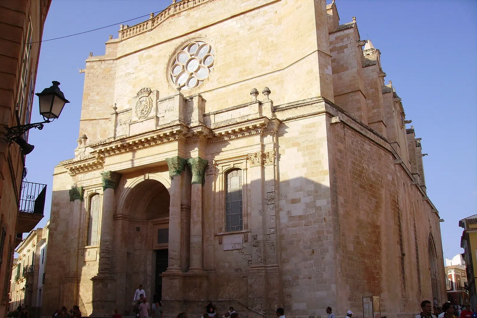 Ciutadella's Gothic cathedral rising over the old town rooftops