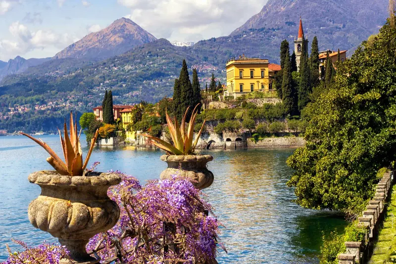 The lakeside village of Varenna on Lake Como