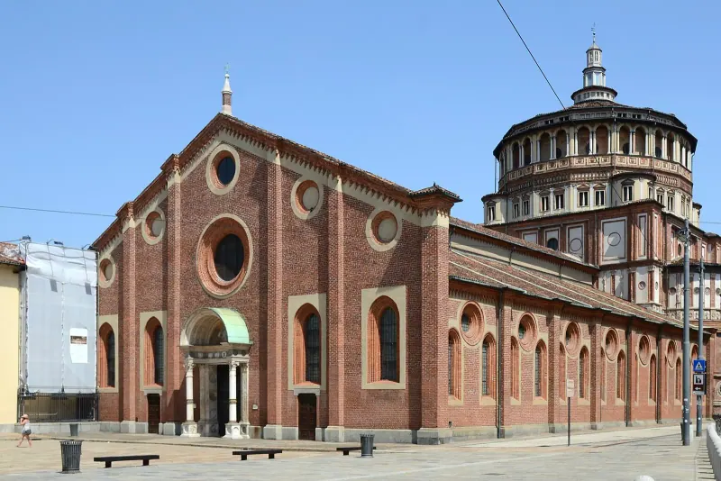 Santa Maria delle Grazie, the church that houses The Last Supper, in Milan