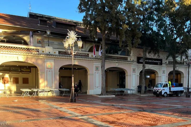 The marche de la Condamine market hall in Monaco