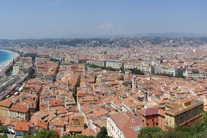 Nice's Baie des Anges from Castle Hill