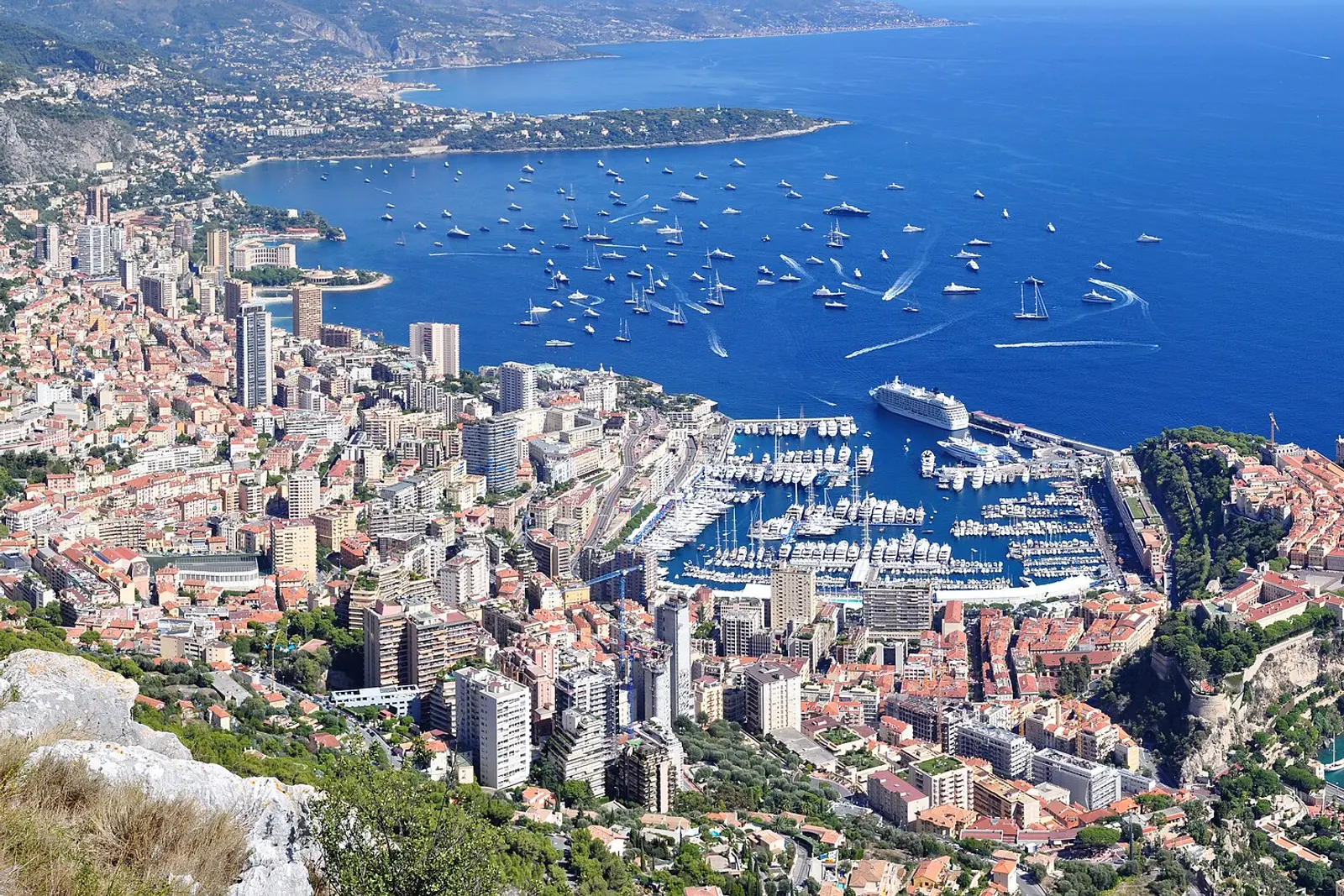 A panorama of Monaco from La Turbie