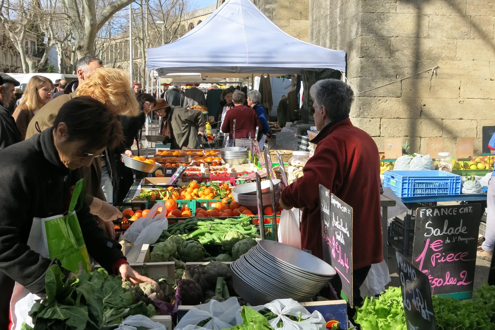 A market stall in Montpellier