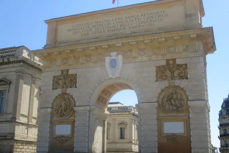 The Arc de Triomphe at Porte du Peyrou in Montpellier