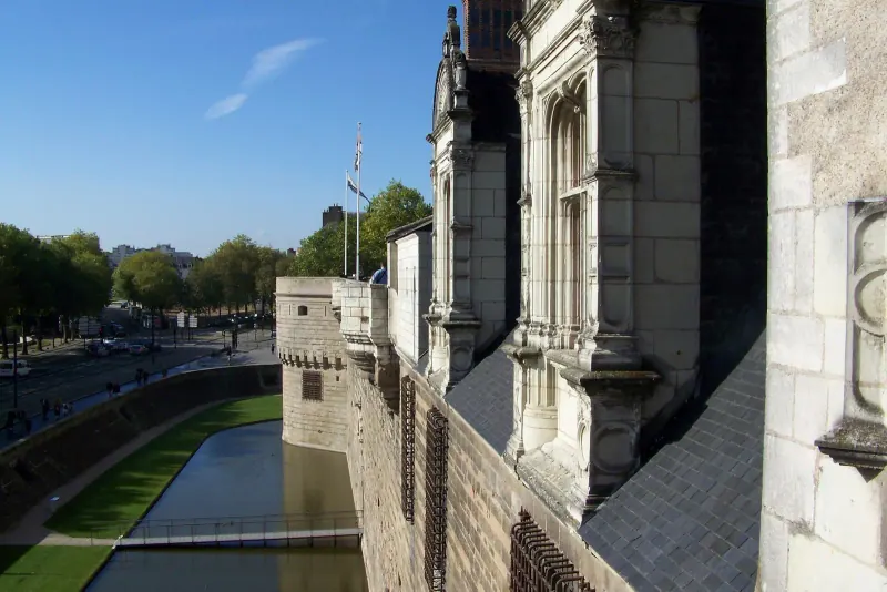 The southern rampart of the Chateau des Ducs de Bretagne in Nantes