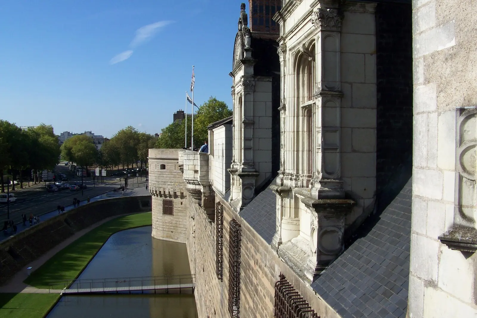The southern rampart of the Chateau des Ducs de Bretagne in Nantes