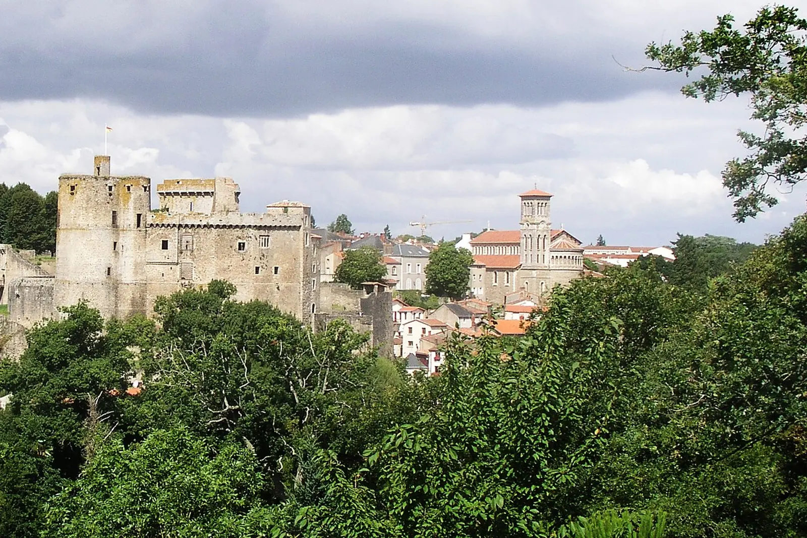 Clisson castle above the town