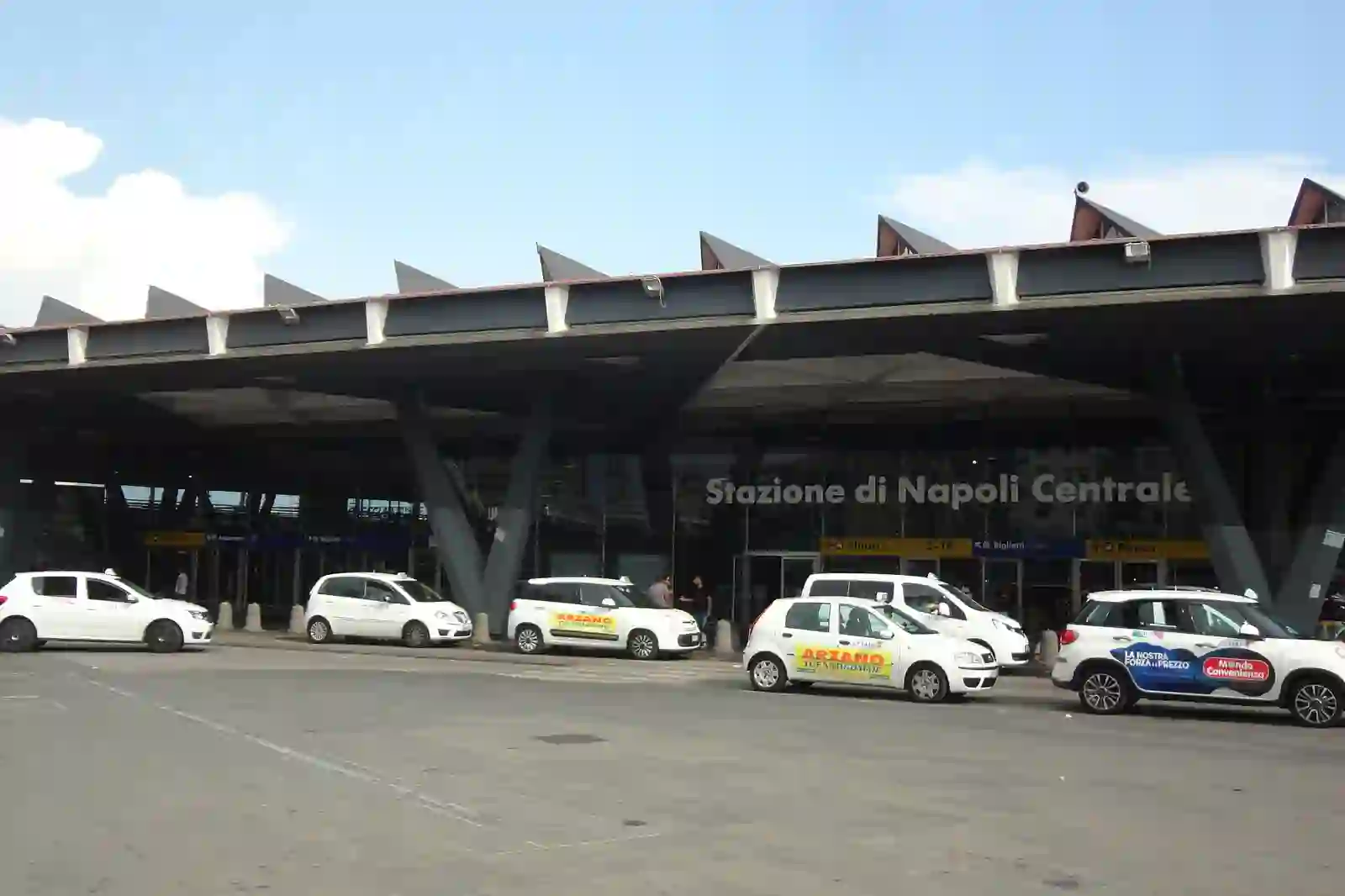 Taxis outside Napoli Centrale railway station
