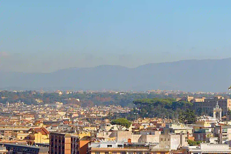 Panorama over the rooftops of Rome