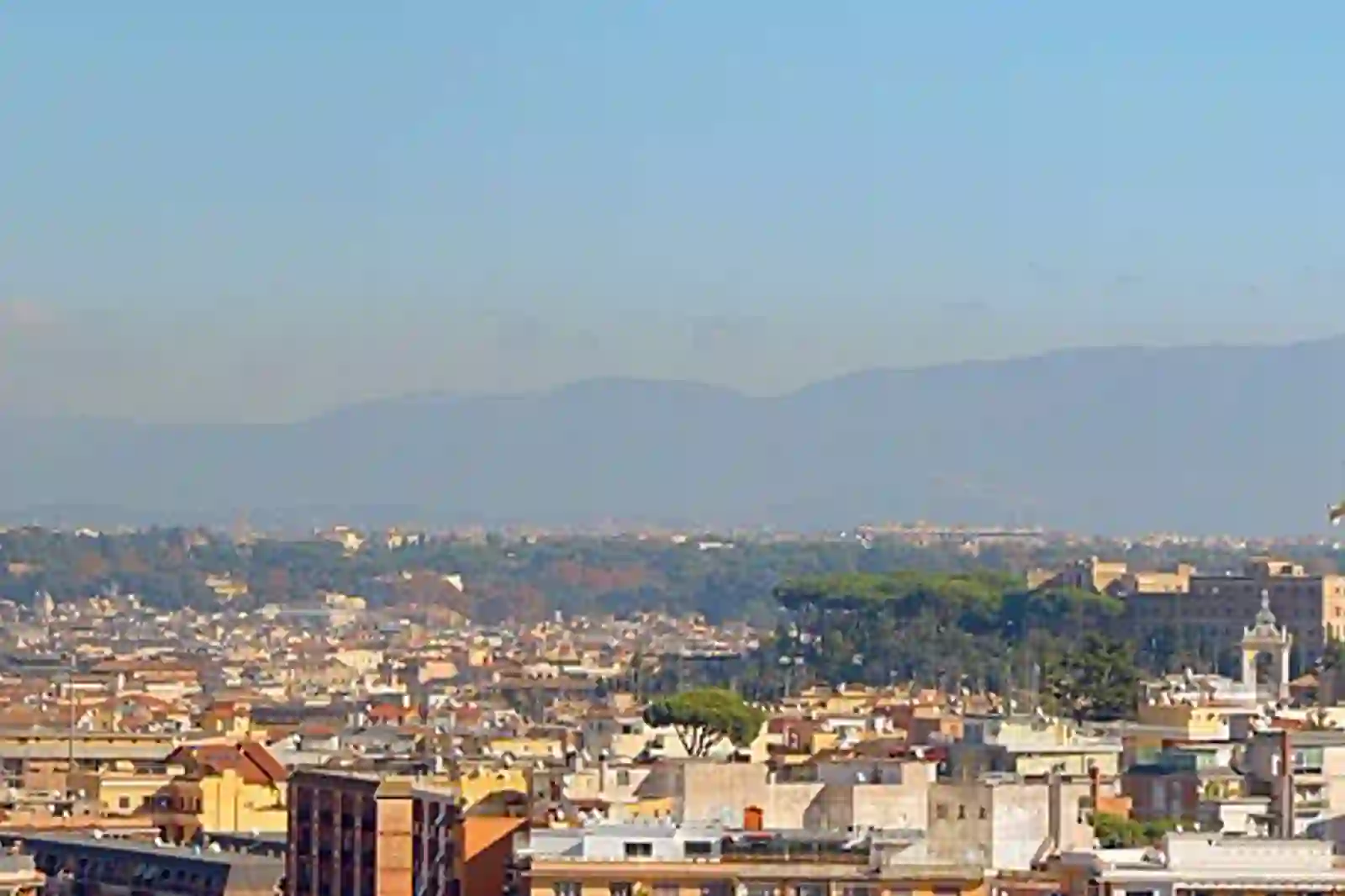 Panorama over the rooftops of Rome