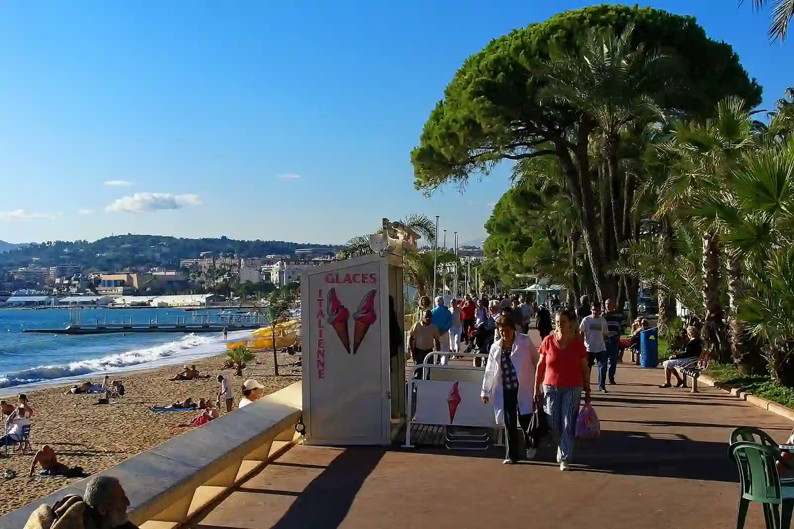 Boulevard de la Croisette waterfront in Cannes