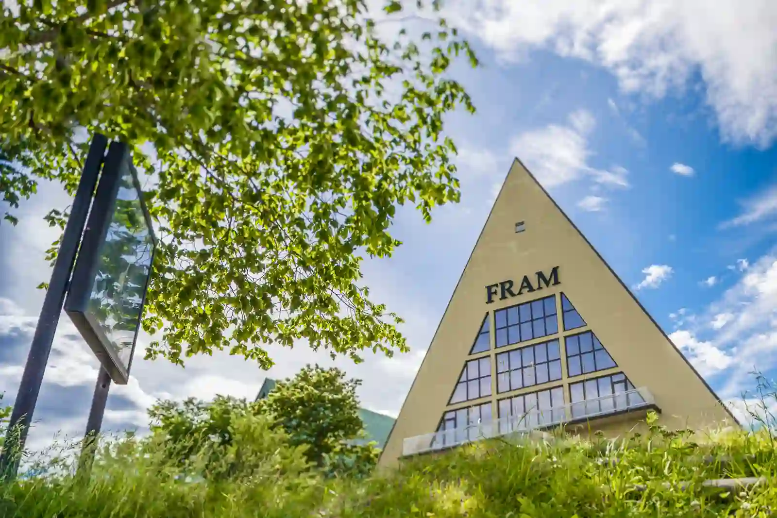 The triangular Fram Museum building on Bygdøy, Oslo