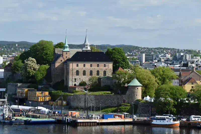Akershus Fortress above the Oslo waterfront