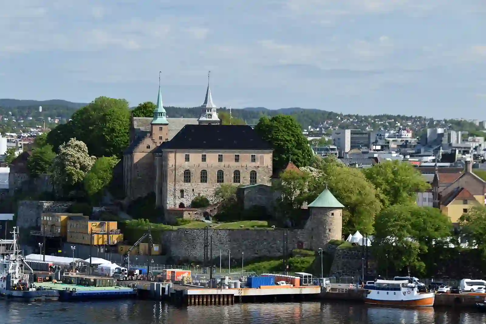 Akershus Fortress above the Oslo waterfront