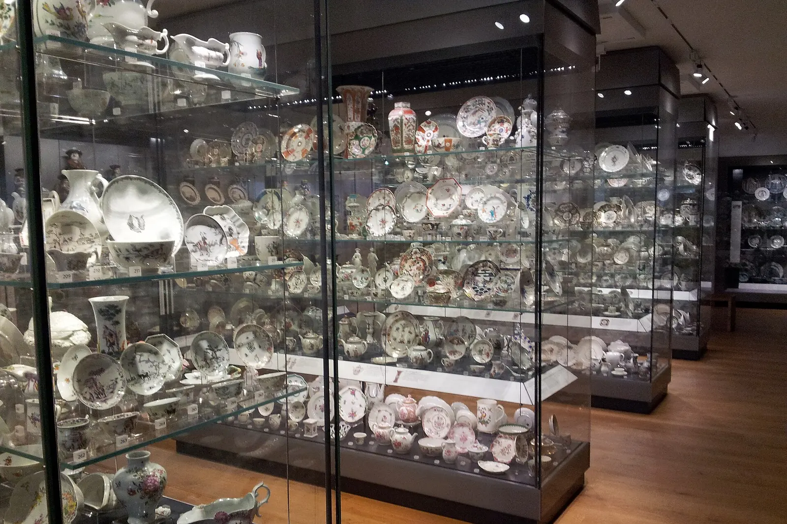 A silverware gallery inside the Ashmolean Museum