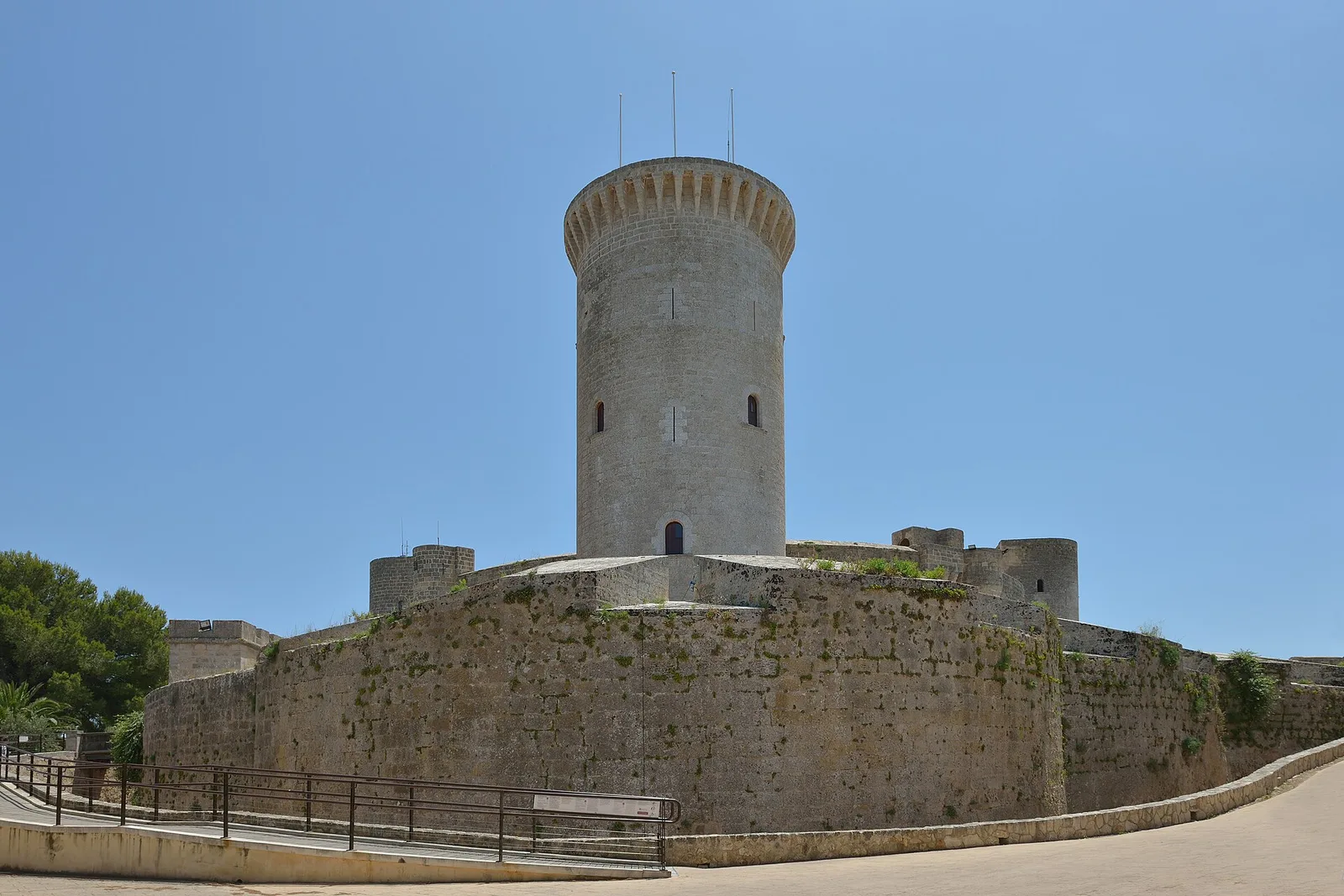 The round keep of Bellver Castle above Palma