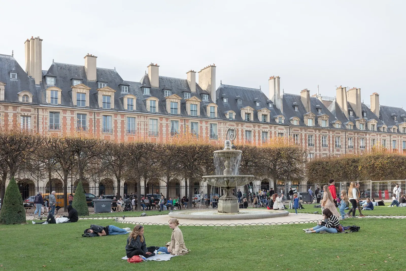 Place des Vosges in the Marais on a sunny day