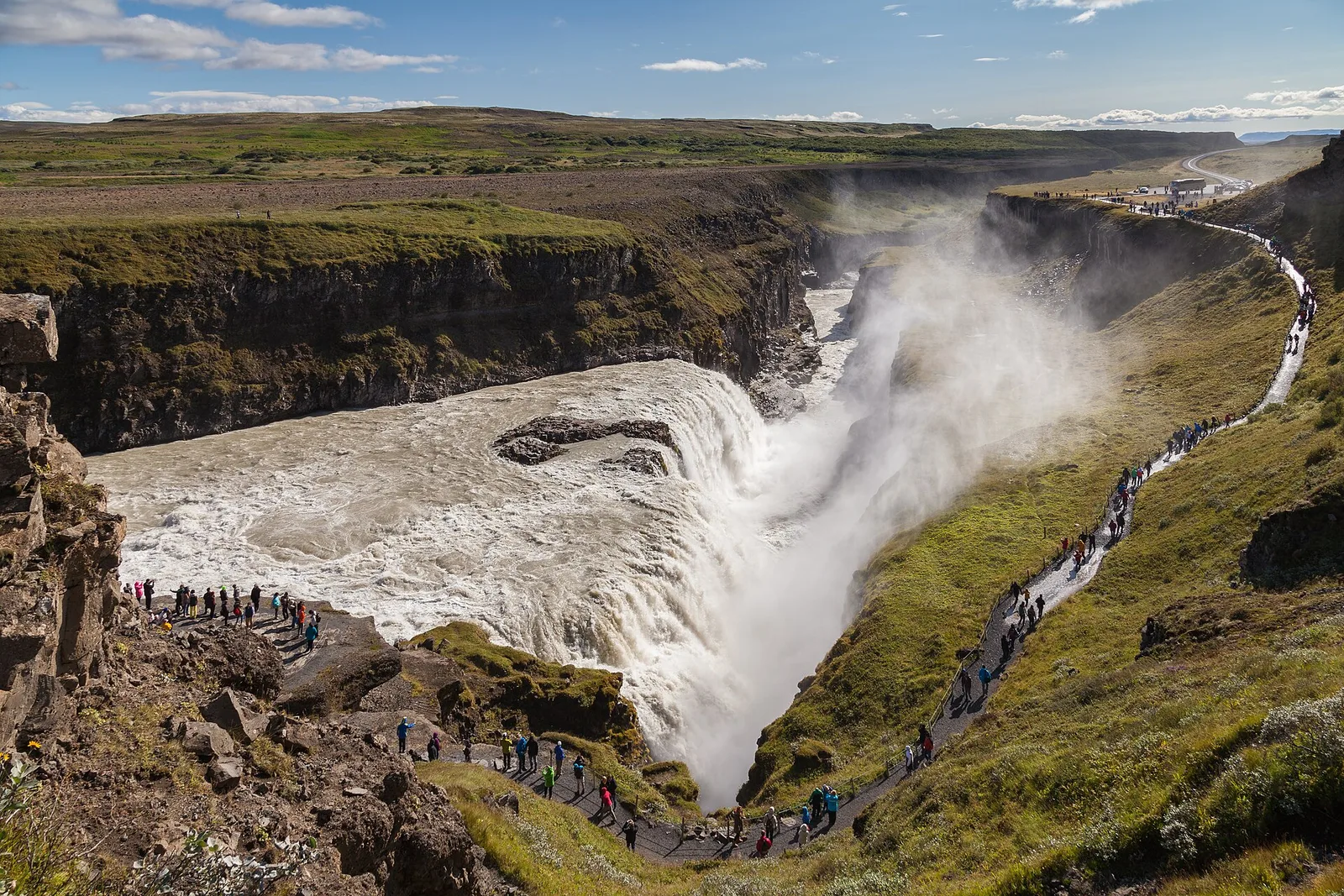 Gullfoss waterfall on the Golden Circle route