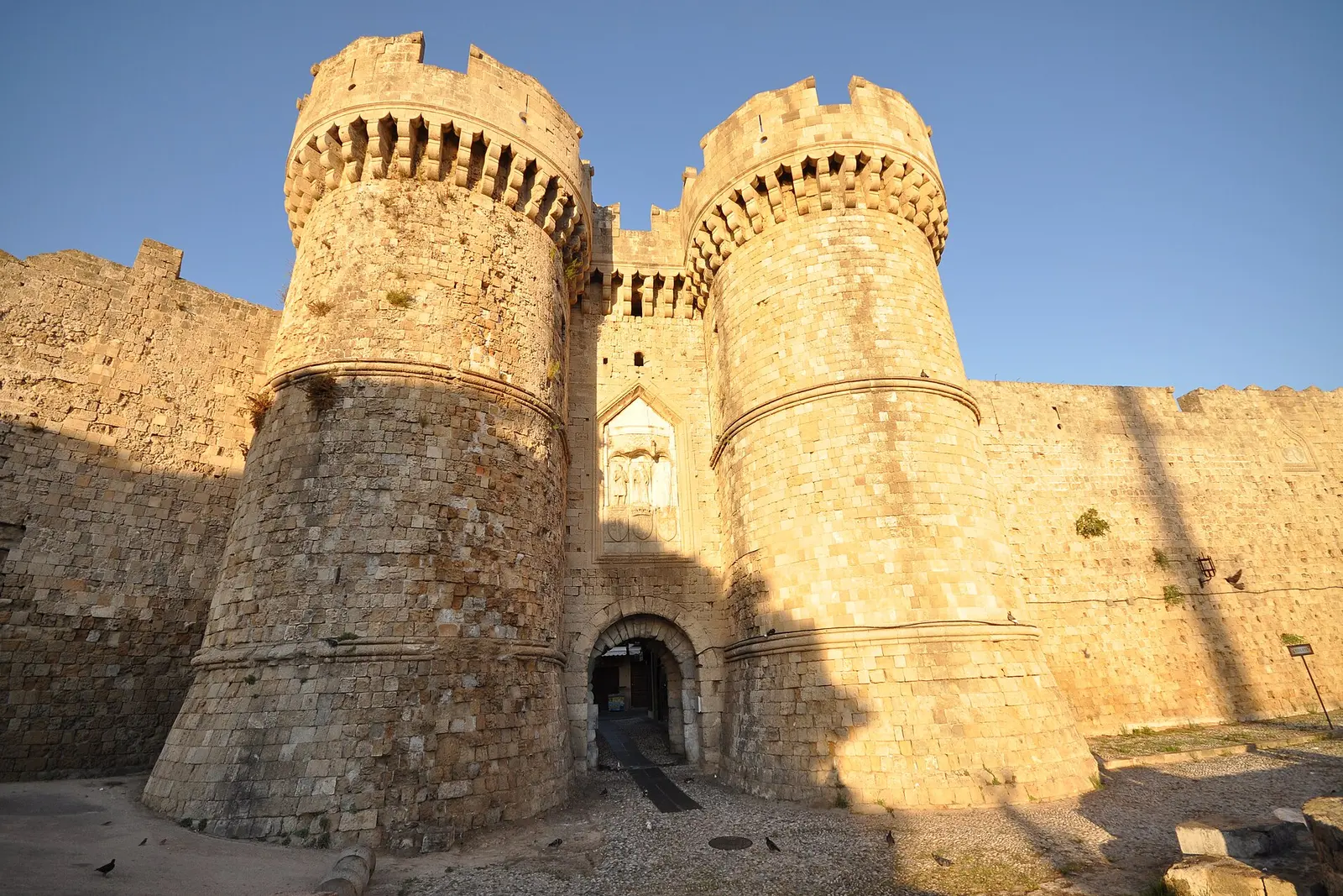 The Marine Gate towers of Rhodes old town