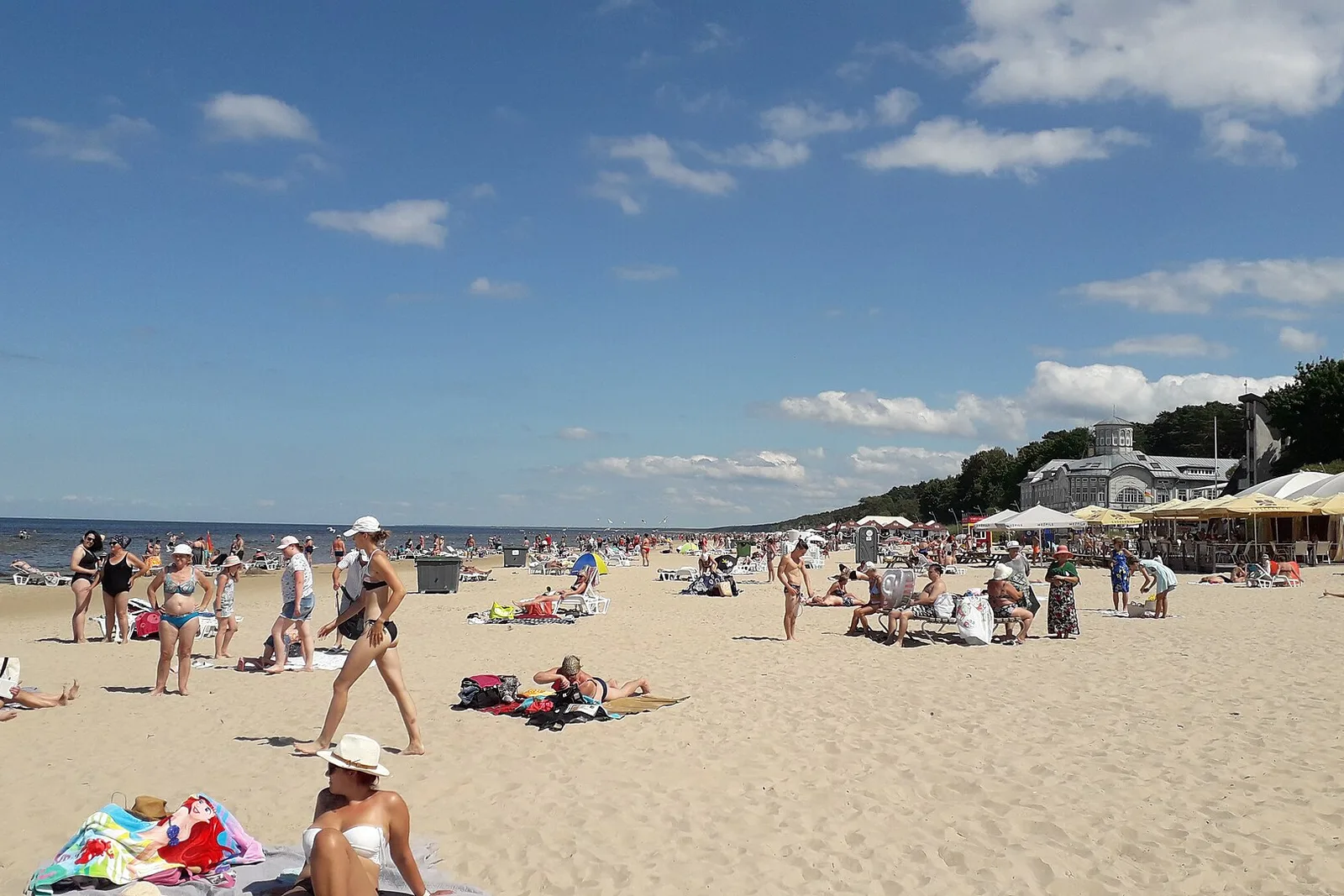 The sandy beach at Jurmala on the Gulf of Riga