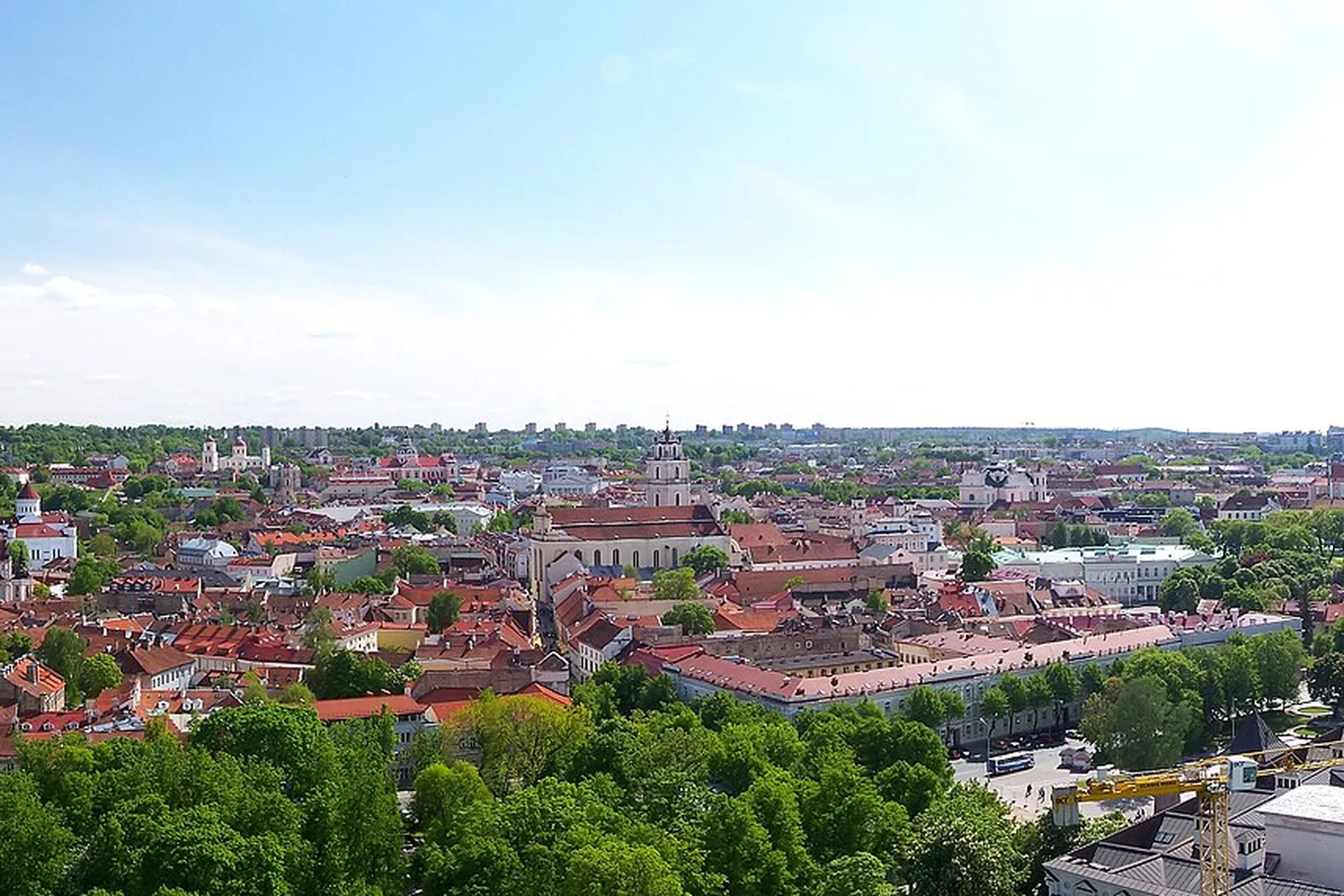 Vilnius old town seen from above