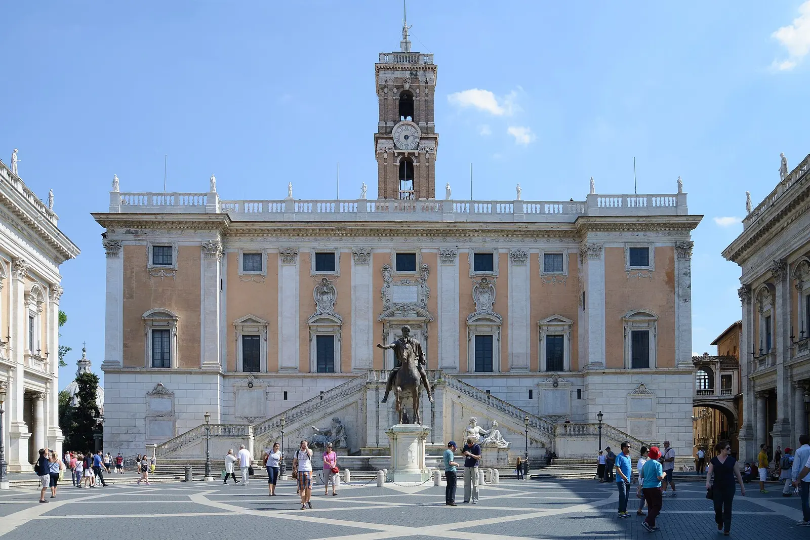 Piazza del Campidoglio and the Palazzo Senatorio on the Capitoline Hill