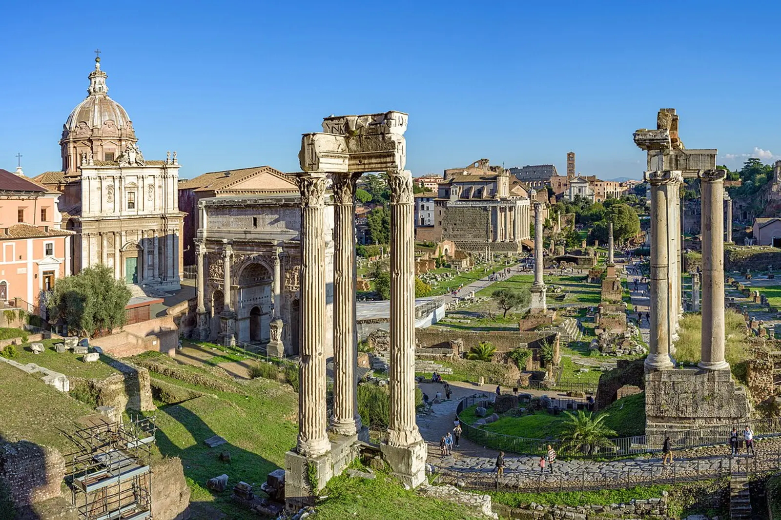Columns and temples of the Roman Forum