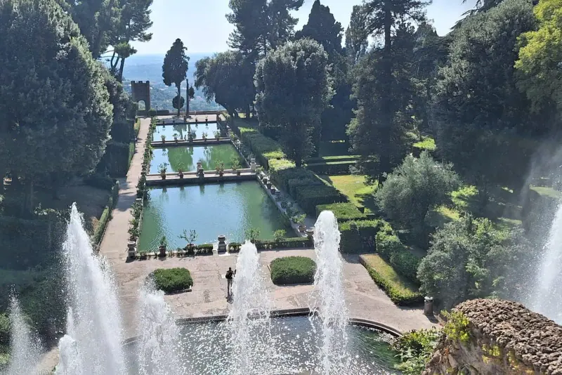 Fountains and pools in the gardens of Villa d'Este, Tivoli