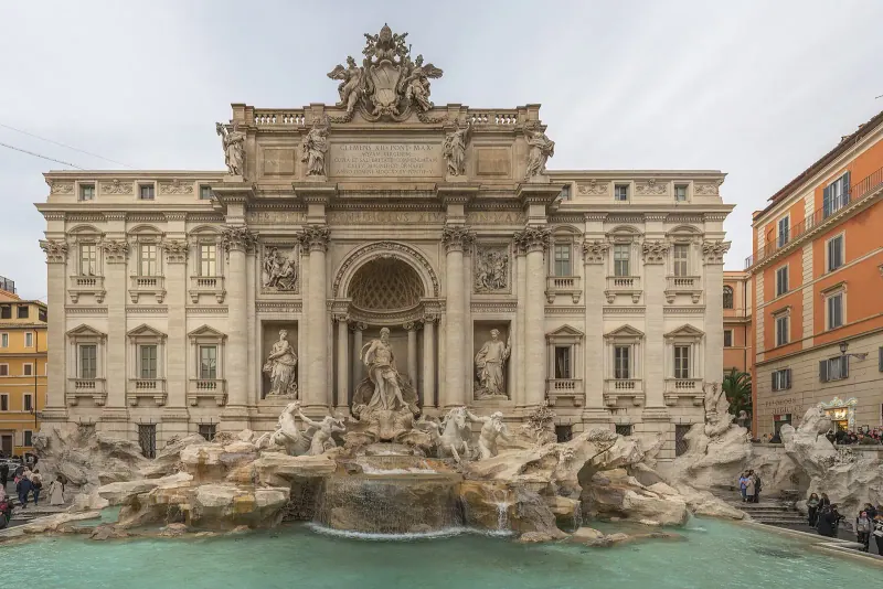 The Trevi Fountain in daylight