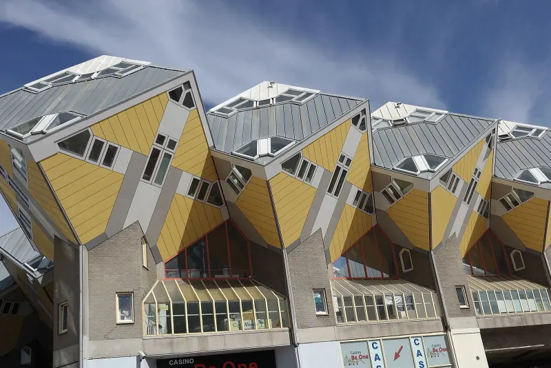 The yellow cube houses at Blaak in Rotterdam