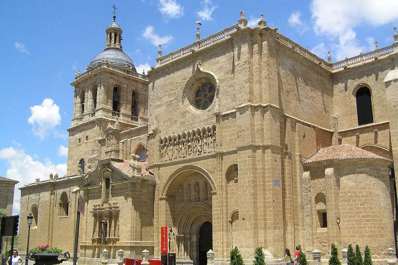 Ciudad Rodrigo cathedral's carved Portico of Forgiveness facade