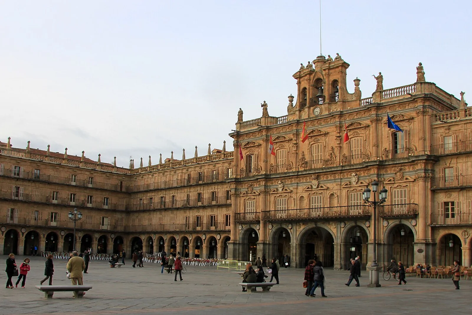 The arcaded Plaza Mayor of Salamanca