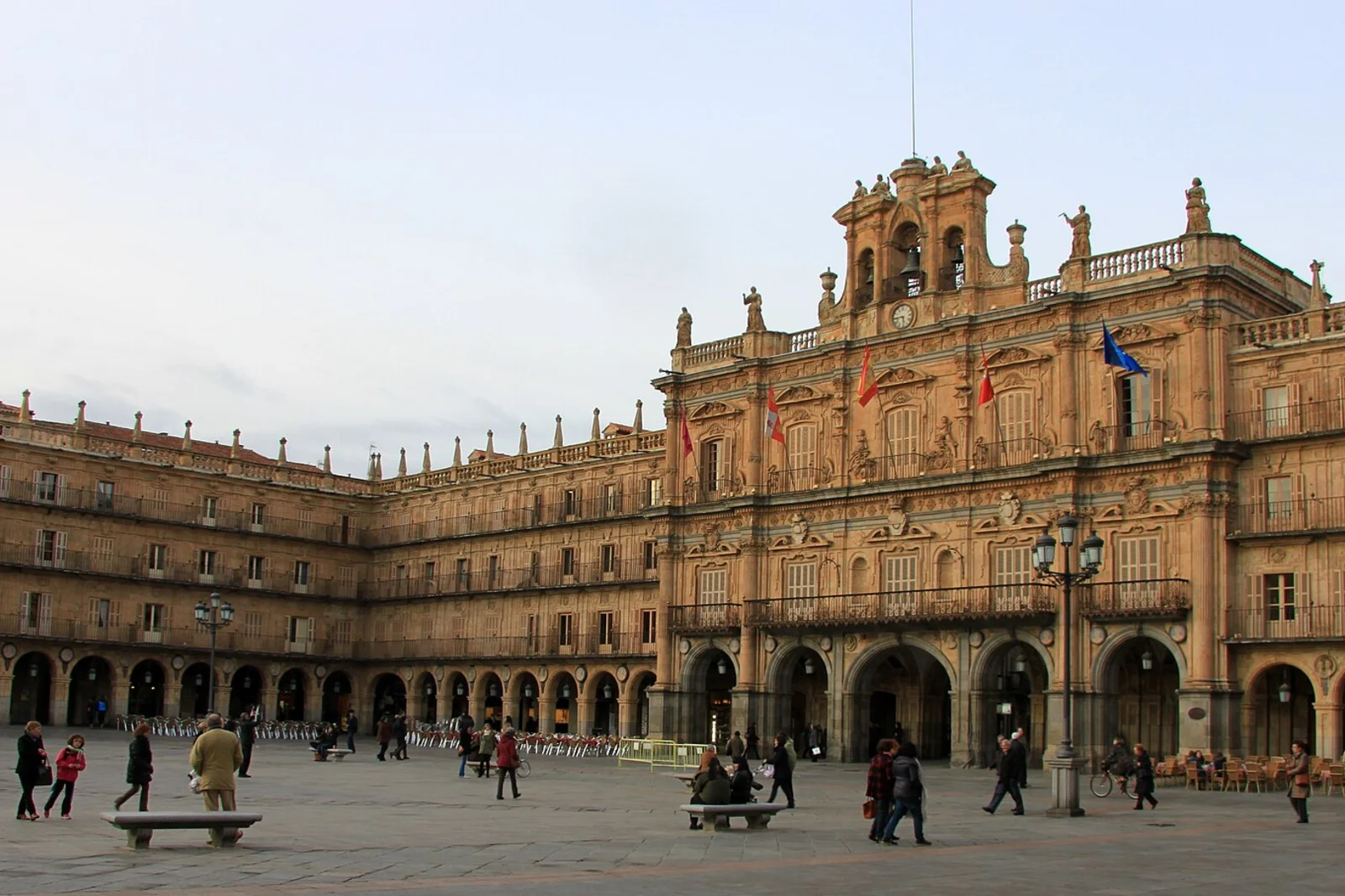 The arcaded Plaza Mayor of Salamanca