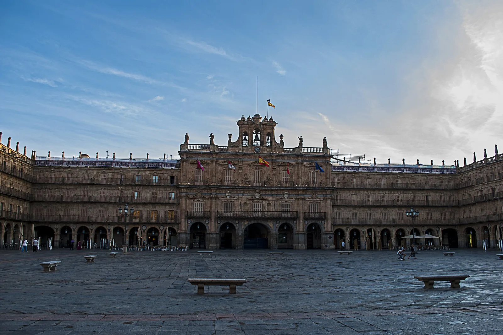 The arcaded Plaza Mayor of Salamanca