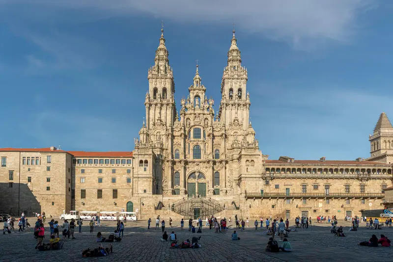 West panorama of Santiago Cathedral