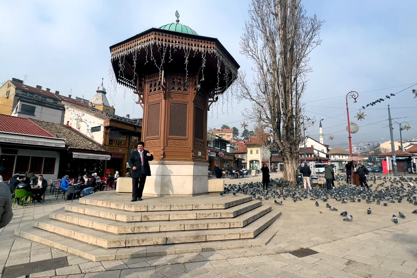The Sebilj fountain in Bascarsija square