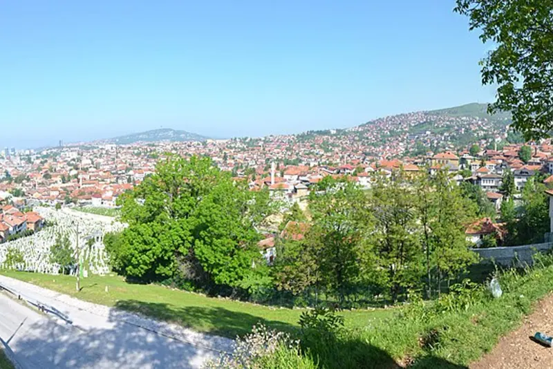 The Sarajevo valley from the hills