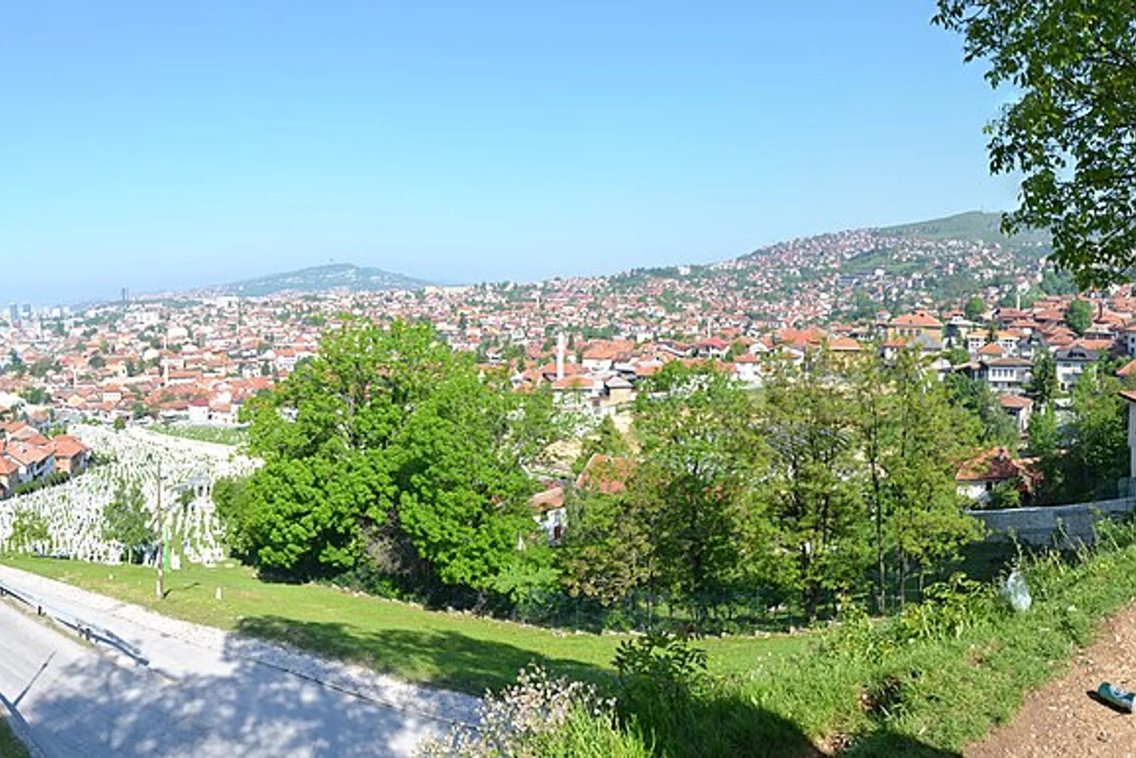 The Sarajevo valley from the hills