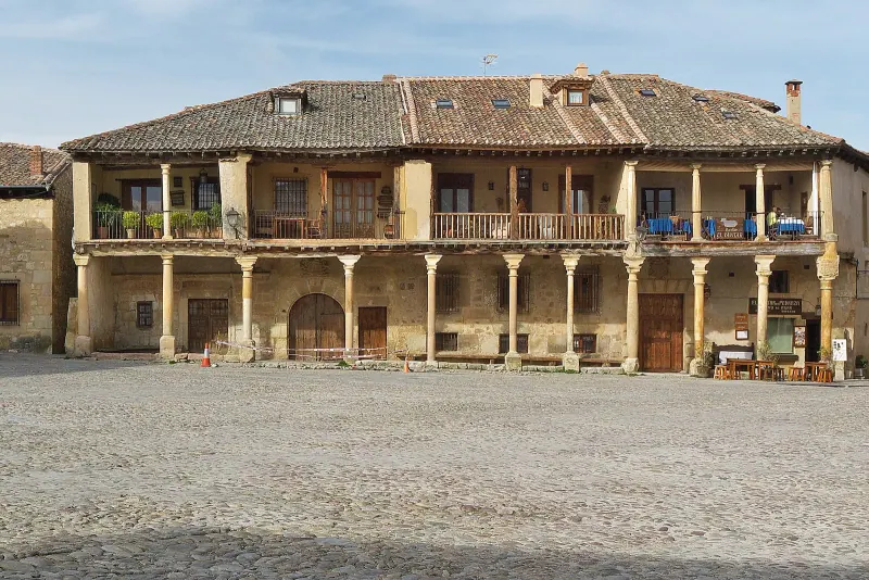 Pedraza's arcaded Plaza Mayor in the walled medieval village