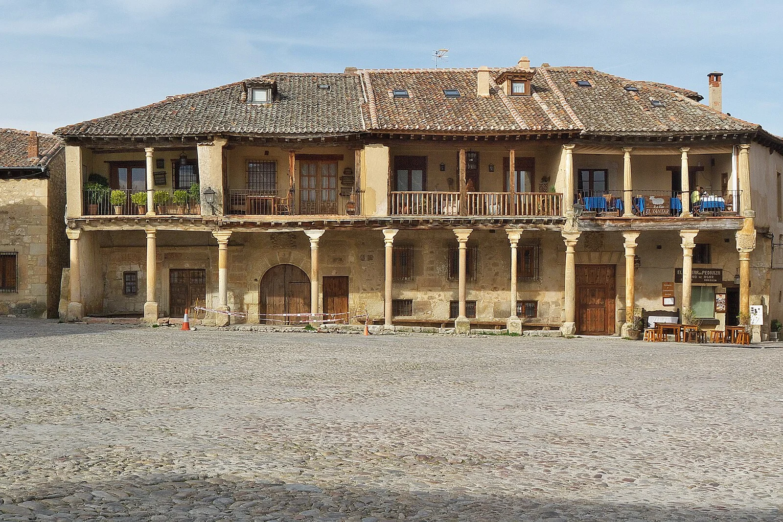 Pedraza's arcaded Plaza Mayor in the walled medieval village
